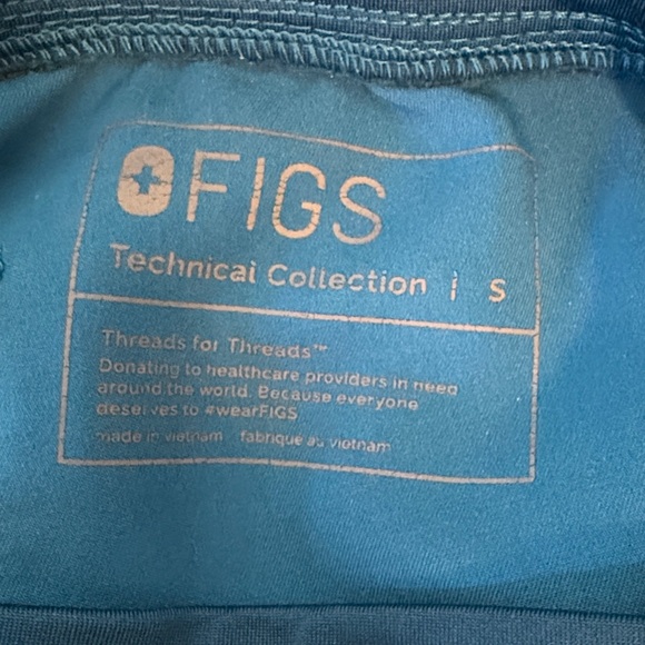 Figs Woman’s Blue Joggers with Orange Drawstring , small - Picture 4 of 4